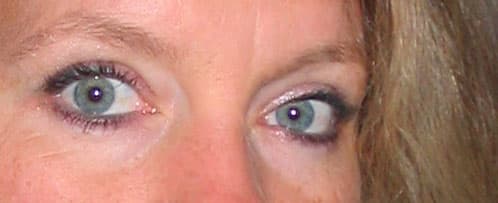 Nahaufnahme der Augen von Sabine Brück